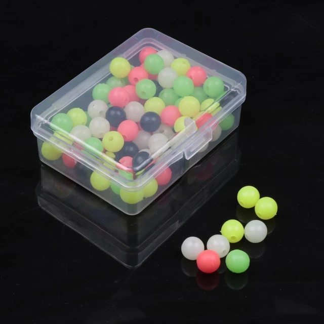 50 Perles Luminescentes Pour Pêche BLUEWING - Diam.10mm, Int.2.2mm, Vert, Appât De Nuit