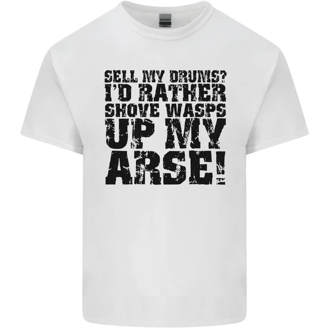Vendi i miei tamburi? T-shirt da uomo in cotone Drums Drummer Drumming