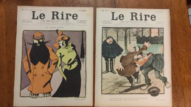 Revue « Le Rire » 1899 - Lot de 37 revues de 12 pages dont 1 N° spécial.