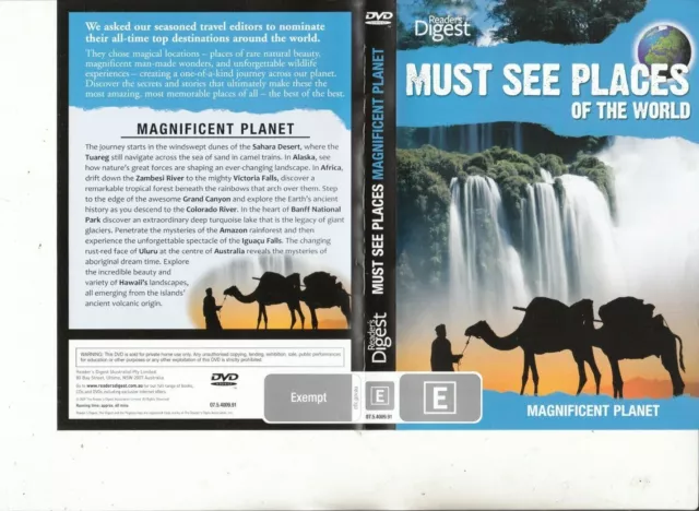 Must See Places:of The World-2007-Magnificent Planet-Readers Digest MSP-DVD