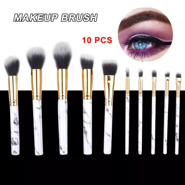 10 Professional Makeup Brush Set Foundation Blusher Cosmetic Make-up Brushes PA