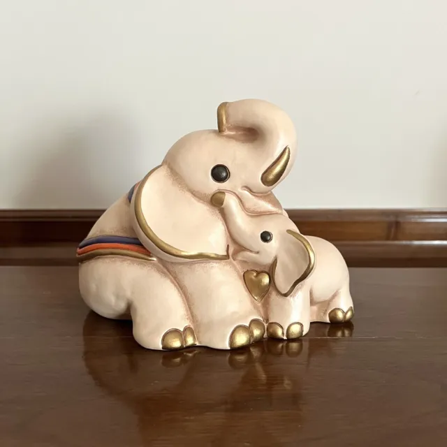PICCOLO ELEFANTINO IN ceramica decorato elefante soprammobile bimbo bimba  EUR 2,00 - PicClick IT