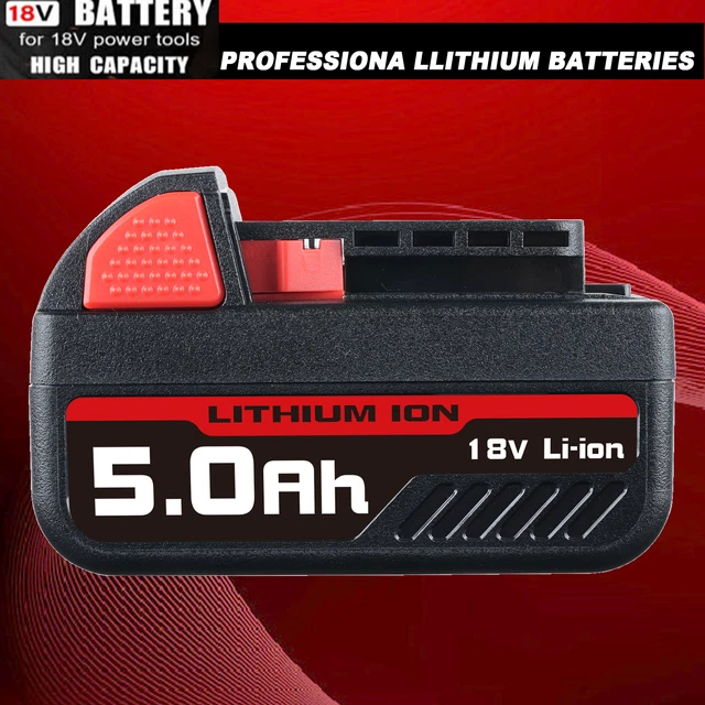 Batterie Milwaukee M18 18V 5.5Ah - Remplacement Compatible 48-11-1850, 48-11-1820, Etc. - Avec Indicateur LED