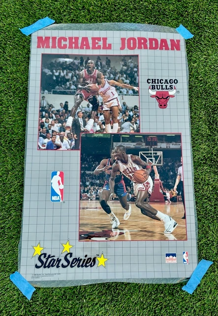 VINTAGE 90S CHICAGO Bulls Poster 16x20 NBA Micheal Jordan