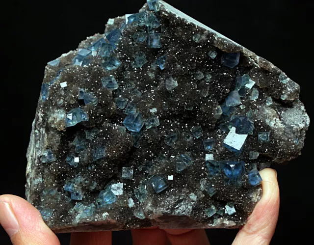 371g New Find Transparent Blue Cube Fluorite Crystal Mineral Specimen/C​hina 1