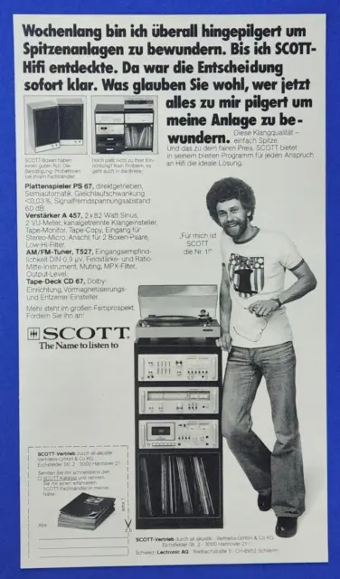 52. Scott Hifi Anlage System Werbeanzeige Werbung Reklame 1978