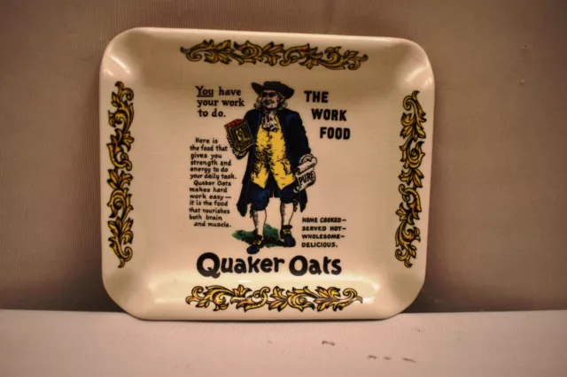 Vintage Quaker Oats Advertising Ashtray Porcelain Lord Nelson Pottery England