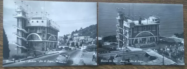 Lot de 2 cartes postales anciennes Riviera Dei Fiori Andorre CPA