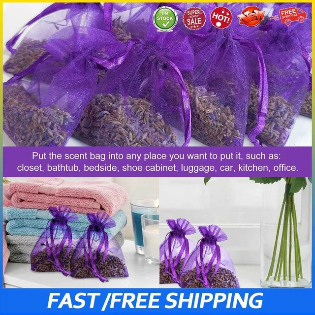 #b 10 un. bolsas de lavanda natural flores secas fragancia duradera coche Home Bedro