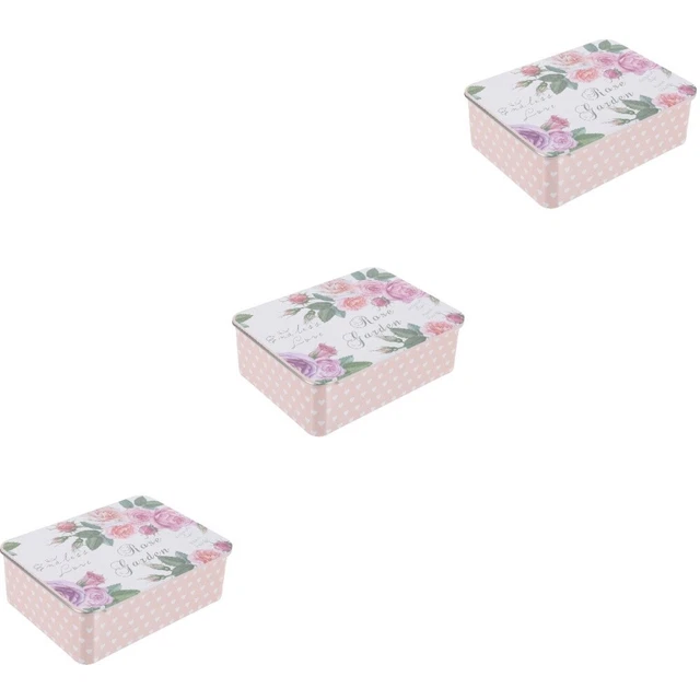 3 piezas Cubierta Deslizante Caja de Lata De Colección Deslizante Parte Superior Caja de Hojalata De Colección Caja de Hojalata