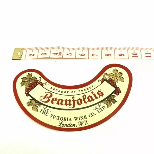 Wine Label Victoria Wine Company Beaujolais London W1 Collectables