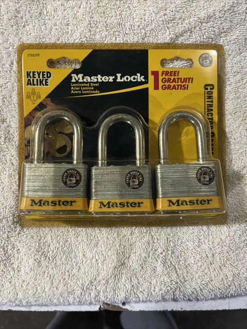 Master Lock 5TRILFPF Wide Laminated Steel 4 Pin Cylinder Tumbler Padlock 2 in.
