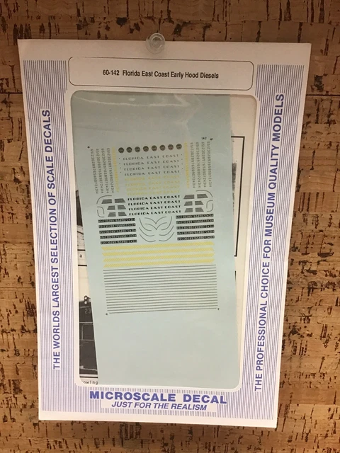 Microscale Decale MICROSCALE DECALS N Scale 60-142: Florida East Coast Early Hood Diesels ...