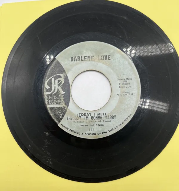 Darlene Love 7” 45 The Boy I'm Gonna Marry/ Playing For Keeps Philles Rec