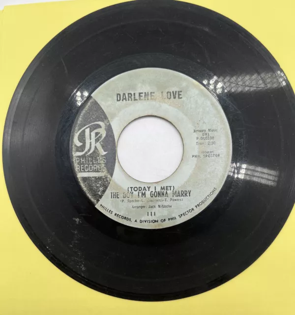 Darlene Love 7” 45 The Boy I'm Gonna Marry/ Playing For Keeps Philles Rec
