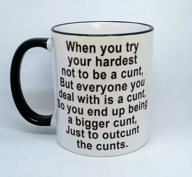 Outcunt Thecunt Rude Gift Coffee Mug Naughy Funny Novelty Birthday Christmas Cup