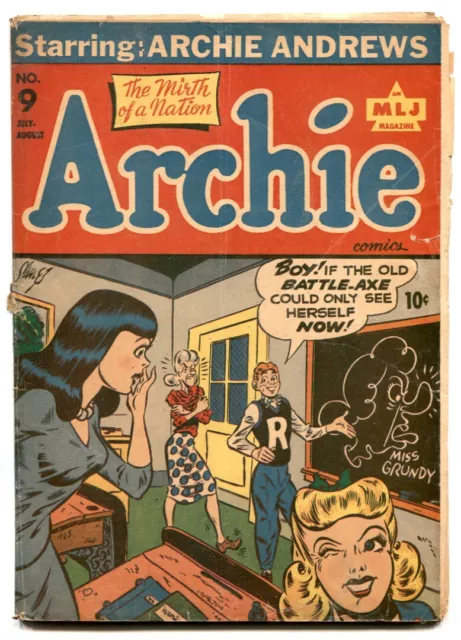 Archie Comics #9 1944- Golden Age MLJ comic- GGA