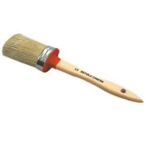 PENNELLO OVALINO CINGHIALE PURA SETOLA BIONDA MANICO IN LEGNO mm.2