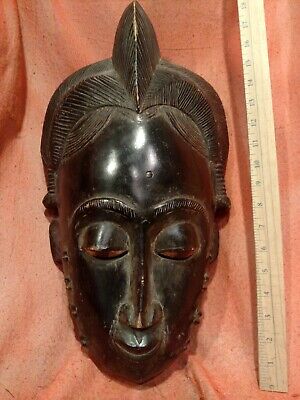 Heavy Portrait Mask from the Ivory Coast — Authentic Carved Wood African Art