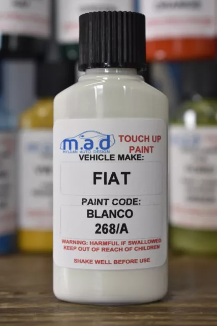 Fiat 268/A Bianco Bossa Nova Touch Up Kit Repair Kit Paint With Brush Scratch