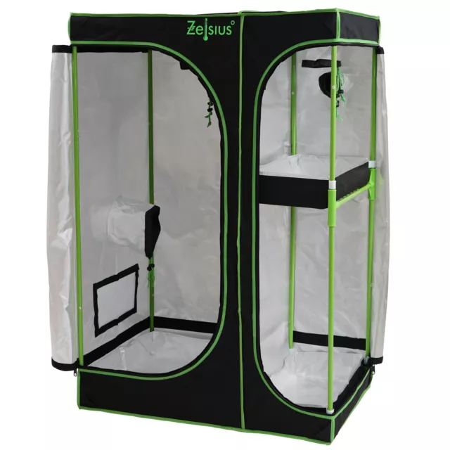 Zelsius Grow Tent 90 x 60 x 135 cm schwarz/grün Pflanzenzucht Indoor *B-Ware*