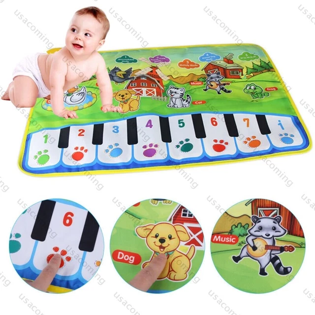 Jouet cadeau pour enfants Toucher Chanter Tapis de piano Clavier Musique Bébé