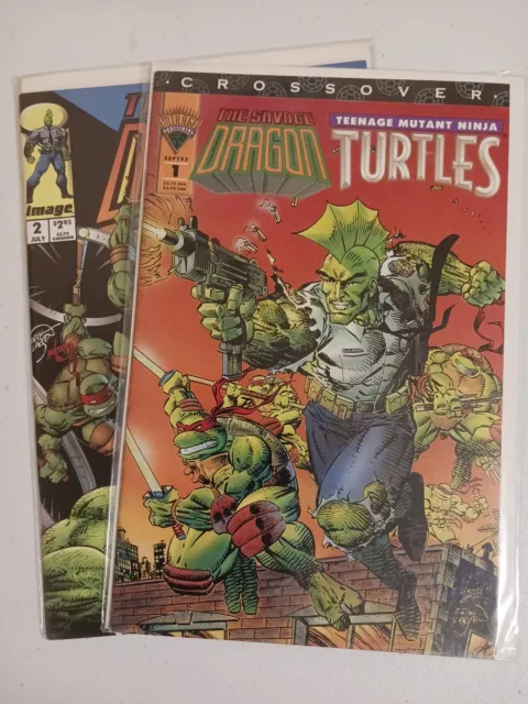 Savage Dragon Teenage Mutant Ninja Turtles TMNT Crossover #1 #2 1993 Mirage