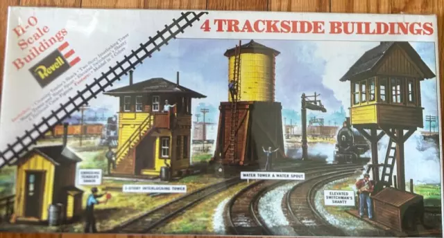 REVELL Kit #H-998 4 TRACKSIDE BUILDINGS!!  HO!  Sealed!!