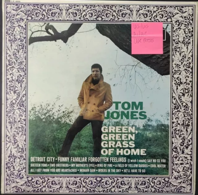 Tom Jones Green, Green Grass Of Home Vinyl Record VG/VG LK4855 1967