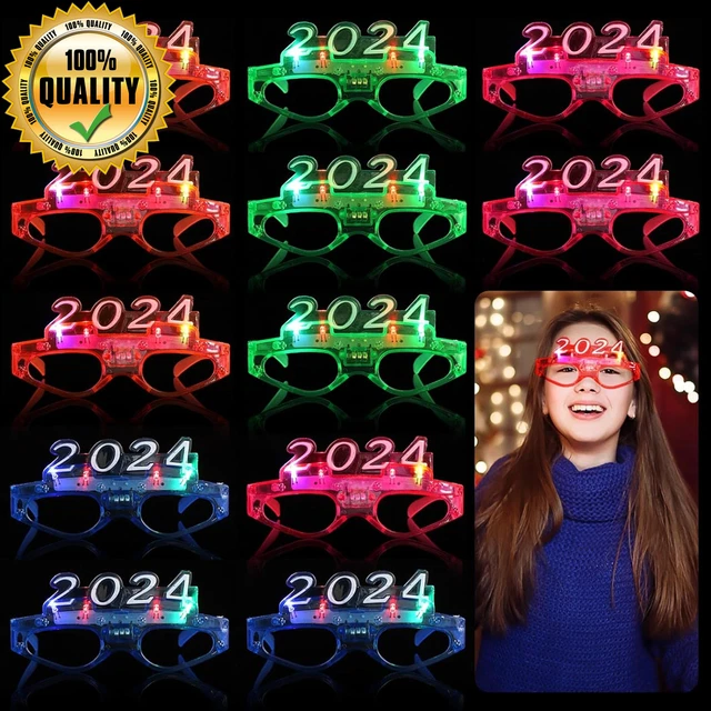 2024 LED GLASSES Light up Eyeglasses 2024 Glowing Party Decor Glasses