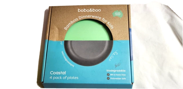Bobo&Boo Planta Para Niños Set Platos Sin BPA y Libre de Melamina Microondas Nuevo