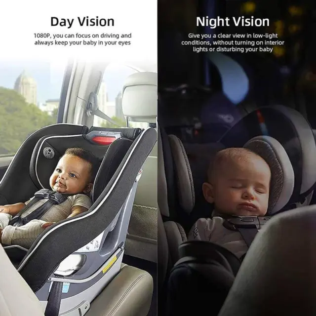 Telecamera seggiolino auto visione notturna baby monitor 4,3 schermo pieghevole