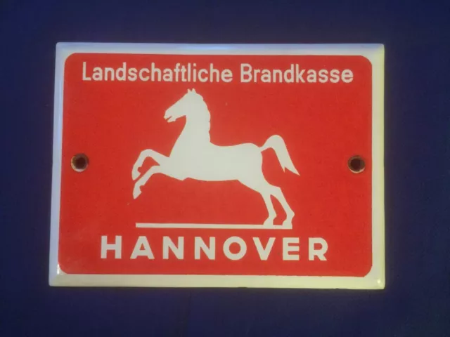 VGH Brandkasse Hannover Versicherung altes Emailleschild Werbung Email Schild