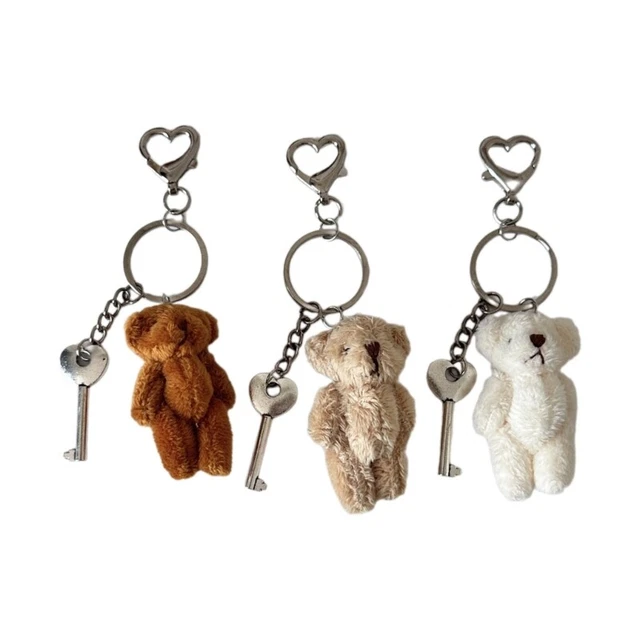 Plush Dolls Keychain Plush Bear Shape Keychains Plush Keyring Backpack Pendants