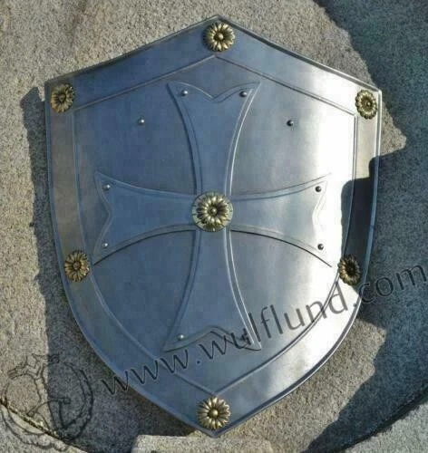 Knight Medieval Heater Shield Sca Larp Waster 18 Guage Battle Armor 18'' Shield