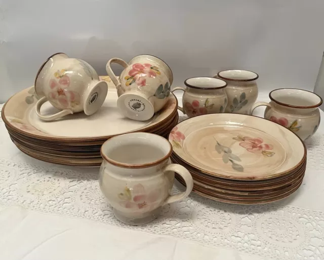 Robert Gordon Dinner Set 1970s Vintage Australian Ceramics Floral plates mugs