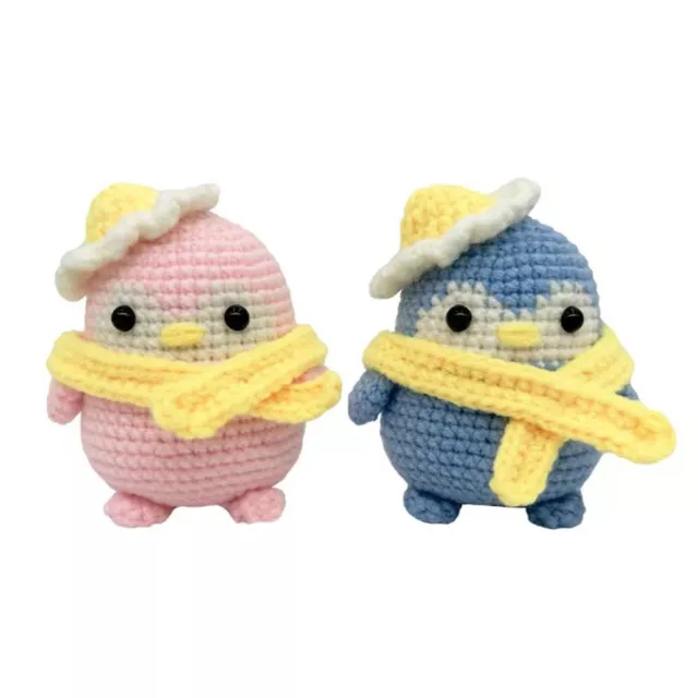 Crochet Material Set for DIY Penguin Doll Perfect Gift for Craft Lovers