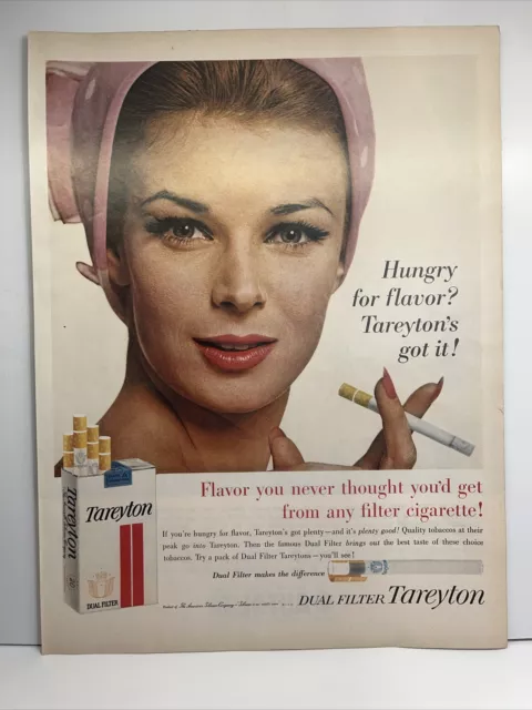 Tareyton Dual Filter Cigarette 1962 Vintage Print Ad Life Magazine