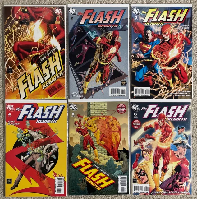 The Flash Rebirth #1-6 Complete 1st Series Set 2009 DC Comics Lot Barry Allen