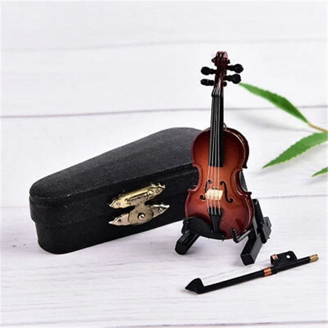 Miniature Musical 8 CM Mini Violin with Case and Support Hot