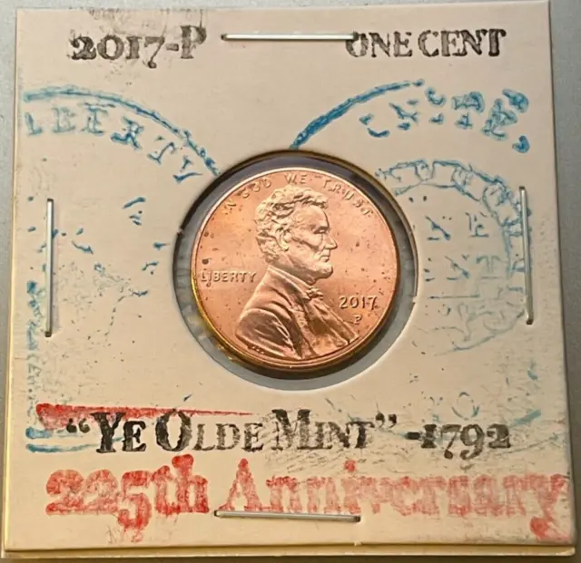 2017-P Lincoln Shield Penny / 1 cent / Only "P" Mint Mark Cent / Uncirculated*