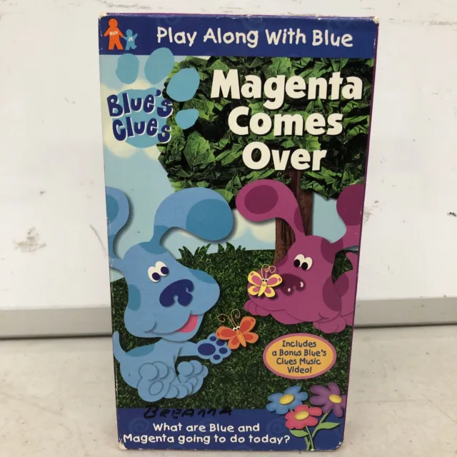 BLUE'S CLUES MAGENTA Comes Over (VHS 2000) Nick Jr Nickelodeon ...