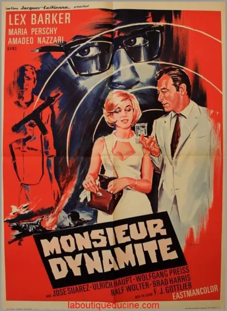 MONSIEUR DYNAMITE Affiche Cinéma Pliée 80x60 Movie Poster Lex Barker
