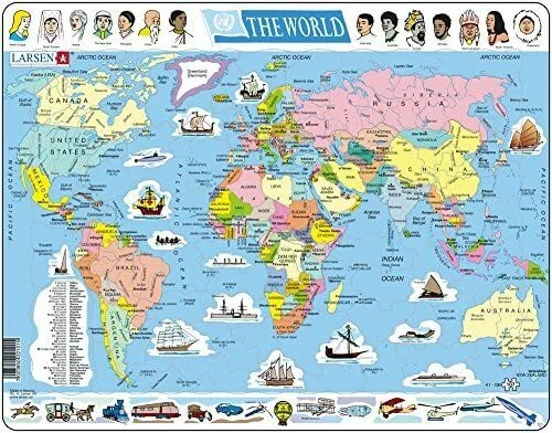 Larsen Puzzle Con Cornice 70 Pezzi – Imparare L'Inglese In Cucina, Gioco Educativo Per Bambini, Fatto In Carta Riciclata - 3