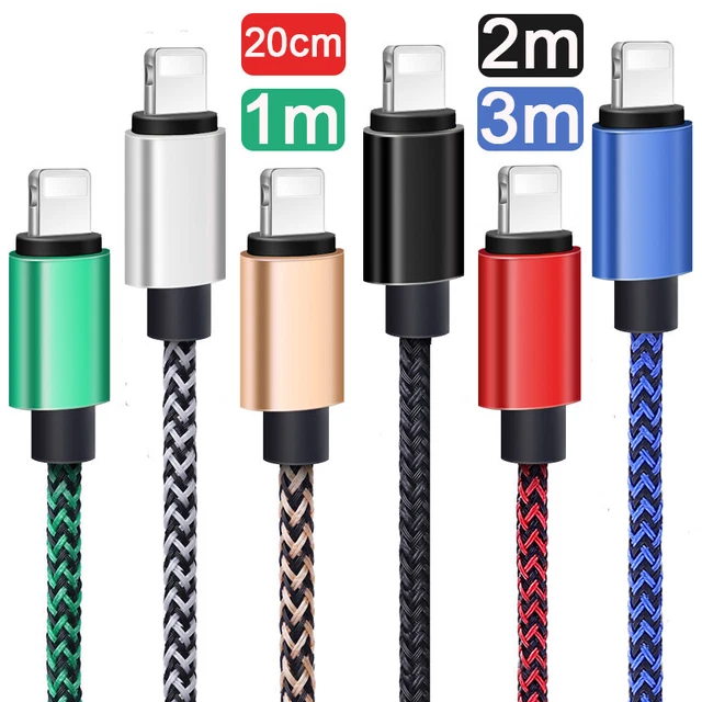 Heavy Duty USB Charger Cable Fast Charging for iPhone 7 8 XS 11 12 13 Data Lead