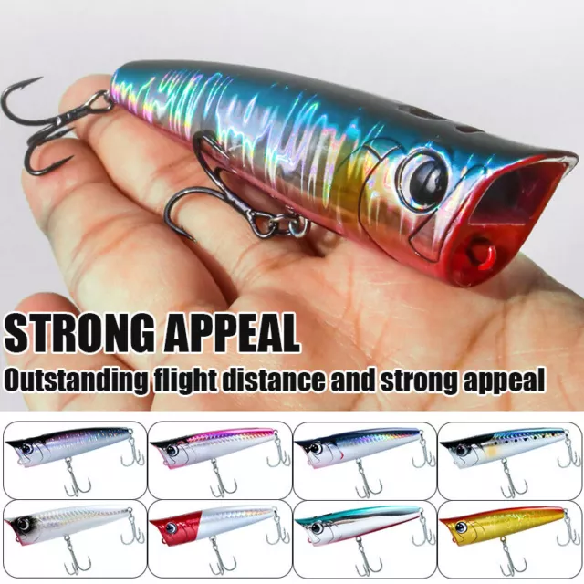 1PC TOPWATER POPPER Floating Fishing Lures 8.5g15g Artificial Hard