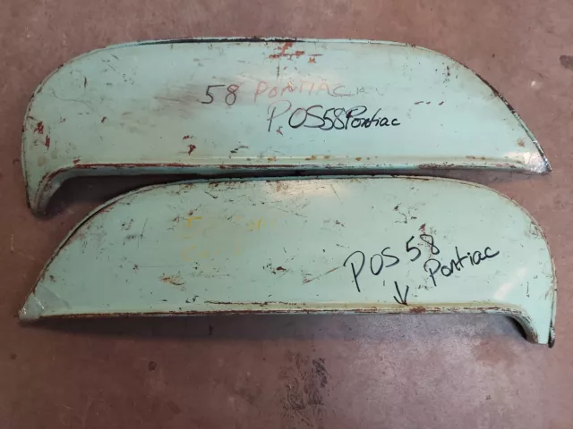 1958 Pontiac Fender Skirts Foxcraft Pos 58 Pontiac Full Size Steel Pair Used 1958 Pontiac Fender Skirts Foxcraft Pos 58 Pontiac Full Size Steel Pair Used