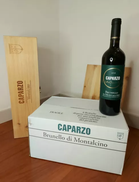 Vino "Brunello di Montalcino DOCG" 2018 CAPARZO - 6 bottiglie 0,75 L - vol 13,5%