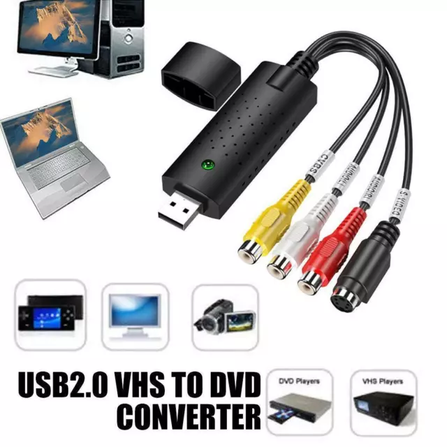 USB 2.0 Audio TV Video VHS to PC DVD VCR Converter ne W0 T5 Adapter Card L7A6