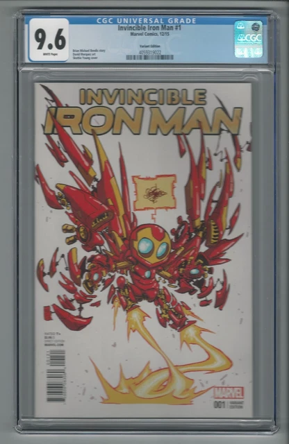 Invincible Iron Man #1 CGC 9.6 NM+ Marvel Skottie Young Variant Edition Cover